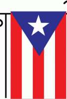 Puerto Rico Applique Garden Flag
