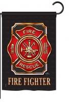 Fire Fighter Garden Flag