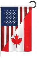 US Canada Friendship Garden Flag