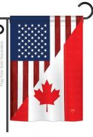 US Canada Friendship Garden Flag