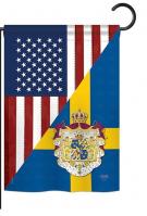 US Sweden Friendship Garden Flag