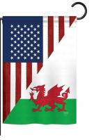 US Wales Frienship Garden Flag