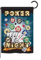 Poker Night Garden Flag