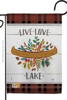 Live Love Lake Garden Flag