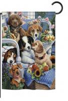 Country Pups Garden Flag