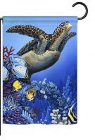 Flight of the Sea Turtle Garden Flag