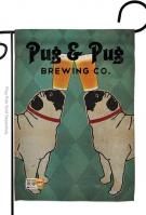 Pug And Brewing Garden Flag