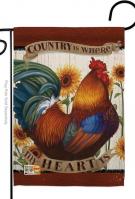 Country My Heart Garden Flag