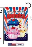 American Cupcake Garden Flag