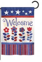 Patriotic Welcome Garden Flag