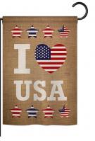 I Love USA Garden Flag