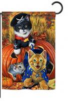 Halloween Kittens Garden Flag