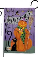 Spooky Pumpkin Men Garden Flag