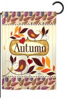 Birds Autumn Garden Flag