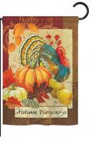 Autumn Blessings Turkey Garden Flag