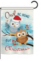 Owl Xmas Garden Flag