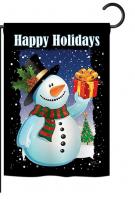 Holiday Snowman Garden Flag