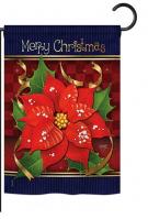 Poinsettia Love Garden Flag