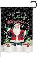 Candy Cane Santa Garden Flag