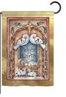 Peace on Earth Doves & Nativity Garden Flag