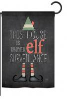 Elf Surveillance Garden Flag