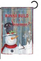 Build a Snowman Garden Flag