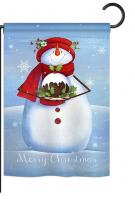 Warm Wish Snowman Garden Flag