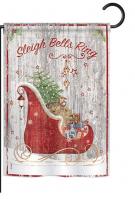 Sleigh Bells Ring Garden Flag