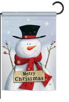 Joyful Snowman Christmas Garden Flag