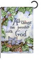 All Things Are Possible With God Garden Flag