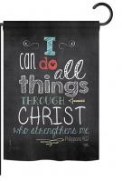 All Things Through Christ Garden Flag