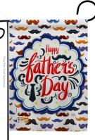 Happy Father\'s Day Mustache Garden Flag