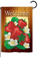 Welcome Strawberries Garden Flag