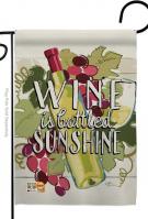 Wine In Sunshine Garden Flag