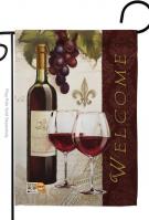 Welcome Wines Garden Flag