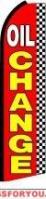 Oil Change Black Checkers Feather Flag 2.5' x 11.5'