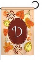 Autumn D Monogram Garden Flag