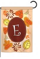 Autumn E Monogram Garden Flag