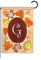 Autumn G Monogram Garden Flag