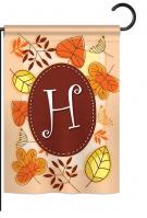 Autumn H Monogram Garden Flag