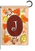 Autumn J Monogram Garden Flag