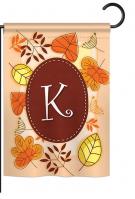 Autumn K Monogram Garden Flag