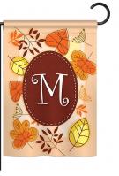 Autumn M Monogram Garden Flag