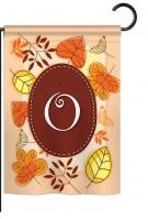 Autumn O Monogram Garden Flag