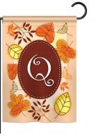 Autumn Q Monogram Garden Flag