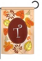 Autumn T Monogram Garden Flag