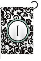 Damask I Monogram Garden Flag