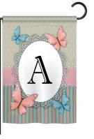 Butterflies A Monogram Garden Flag