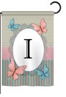 Butterflies I Monogram Garden Flag