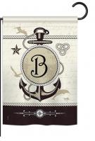 Nautical B Monogram Garden Flag